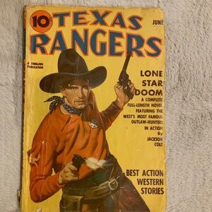 Vintage Pulp Magazine Texas Rangers 1941 Cowboy Western